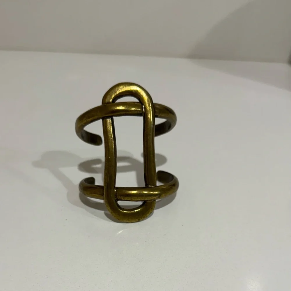 Avant Garde Brass Knot Cuff